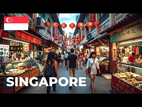 Singapore Evening Walk 🇸🇬 | Boat Quay, Chinatown & City Streets