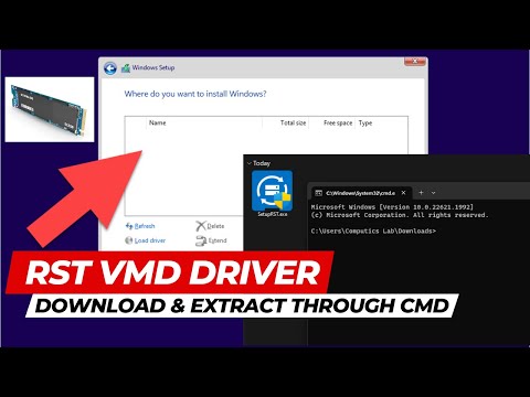 How to extract RST VMD driver through Command prompt for SSD instllation during Windows 10 Setup