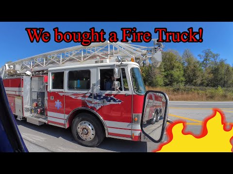 We bought a 105’ ladder fire truck! Let the fun times begin! #firetruck