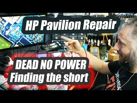 HP Pavilion No Power Repair - Tracing short circuit using voltage injection & thermal camera