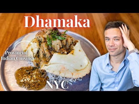 Eating at Dhamaka. One of the Most Popular Indian Restaurants in NYC
