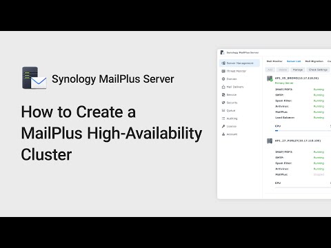 How to Create a MailPlus High-Availability Cluster | Synology