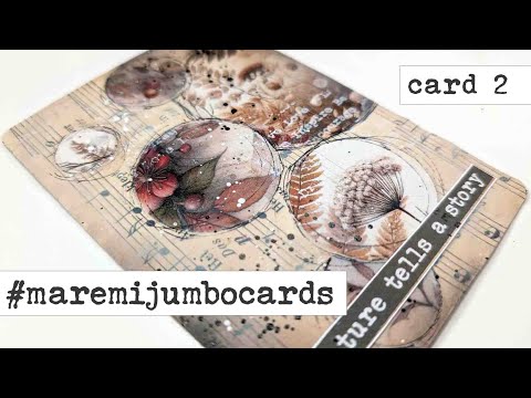 #maremijumbocards - card (2) - prompts: circles + music notes + foliage