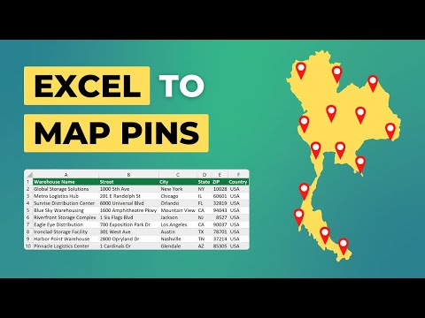 Create a Custom Google Map with Pins from Excel Address List | Drop Multiple Pins on Google Maps