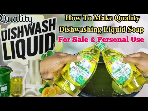 How To Make A Quality Transparent Dishwashing Liquid Soap 4 Sale, Souvenir & For Personal Use..