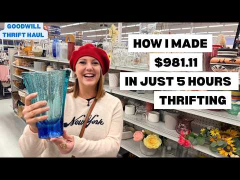 HOW I MADE $981 IN JUST 5 HOURS THRIFTING! | Thrifting For Resale | 5 Day Challenge