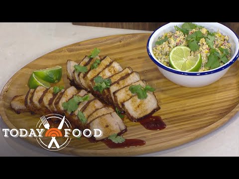 Fire up the grill with these recipes for glazed pork and corn salad