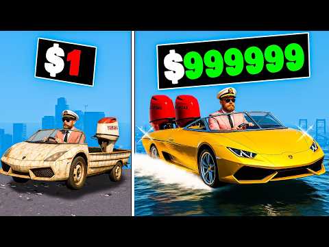 $1 to $1,000,000 Lamborghini Boat Car in GTA 5