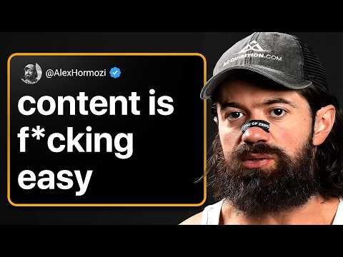 Brutally Honest Content Creation Advice From Alex Hormozi