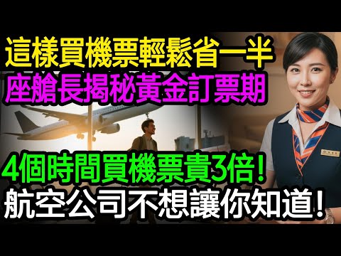 這樣買機票輕鬆省一半！座艙長揭秘黃金訂票期，這4個時間買機票貴3倍！航空公司不想讓你知道！#機票 #航空公司 #訂票技巧