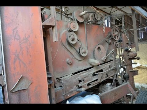 Operation of the SM-4 seed cleaning machine, 1978. Ivan Zolotarev's farm.