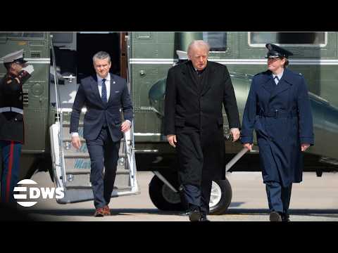 FULL DEPARTURE: President Trump & Hegseth Boards Air Force One for Dignified Transfer at Dover |AC1E