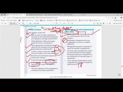 ACCA AA/AAA Review & Reporting Revision | Punya Aggarwal | @beingacca