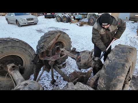 Heavy suspension repairs on ZIL-131 at the bottom of the market!