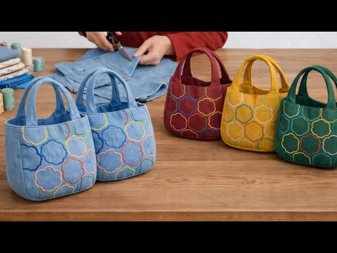 Arkadaşım Oğlunun Kullanmadığı Kot Pantolonunu Değerlendirmemi İstedi /kot pantolonla çanta yapımı 