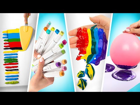 🤩 🎨 10 Most Unusual And Simple Painting Techniques You've Ever Seen!
