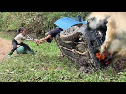 Repairing a car that crashed on the road and caught fire, can the girl restore it?