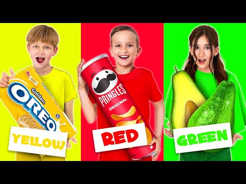 EATING ONLY ONE COLORED FOOD FOR 24 HOURS!