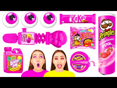 Makan Hanya Makanan Merah Jambu Untuk Cabaran 24 Jam PaRaRa Challenge