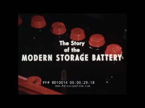 " THE STORY OF THE MODERN STORAGE BATTERY "  LEAD ACID BATTERY 1959 EDUCATIONAL FILM MD10014