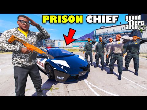 Franklin Become CHIEF OF PRISON SECURITY in GTA 5 | SHINCHAN and CHOP
