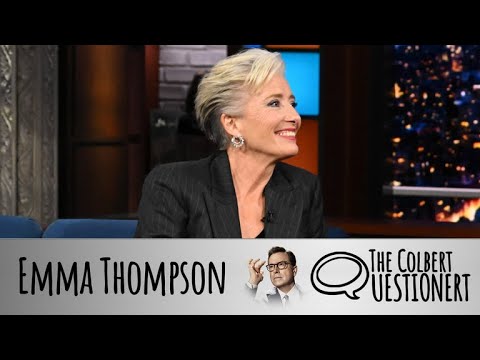 Emma Thompson Takes The Colbert Questionert