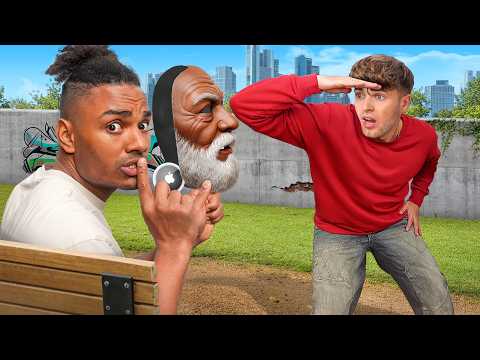 AirTag Fangen in Frankfurt (aber ich war als Opa verkleidet 😳😂) ft. Lewinray