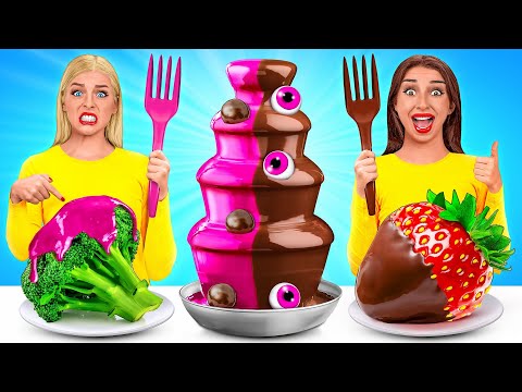 Chocolate Fountain Fondue Challenge | Edible Battle by TeenDO Challenge