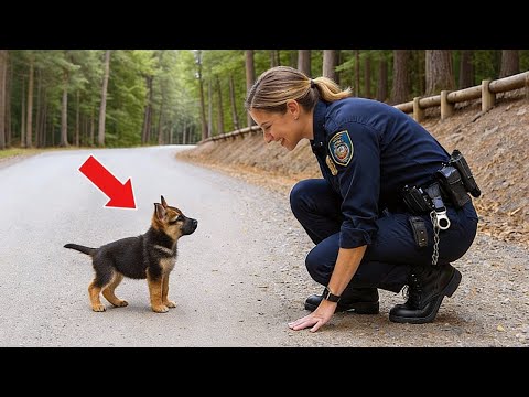 Little Puppy Keeps Following Female Officer For Help - When She Realizes Why, She Bursts Into Tears!