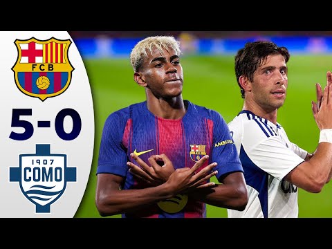 Barcelona vs Como 5-0 - All Goals & Highlights 2025