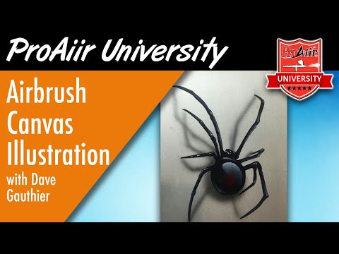 Airbrushing on Canvas | Spider