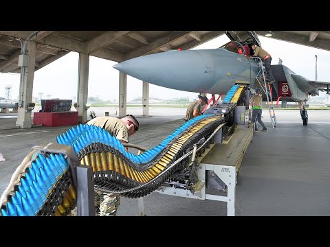 Genius Process of Loading US F-15 with Monstrously Powerful 20mm Rounds