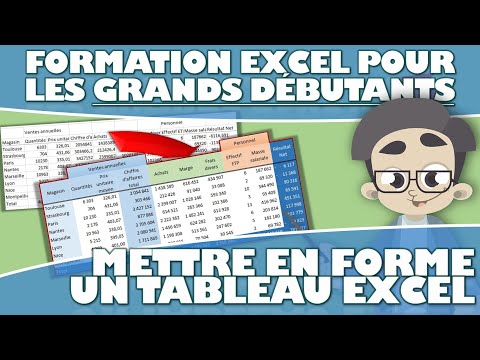 COMMENT METTRE EN FORME UN TABLEAU EXCEL – APPRENDRE EXCEL POUR LES DÉBUTANTS