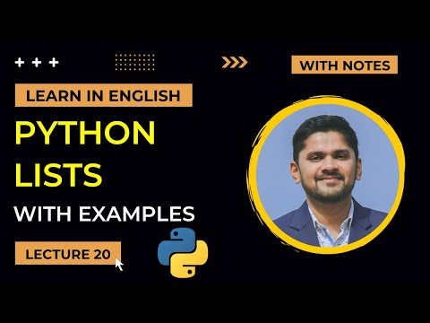 Python Lists Tutorial with 20+ Examples | Lecture 20 | Amit Thinks
