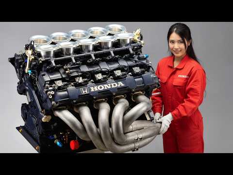 Inside Honda’s legendary $120,000 V10 engine – Complete Disassembly by Japanese factory experts
