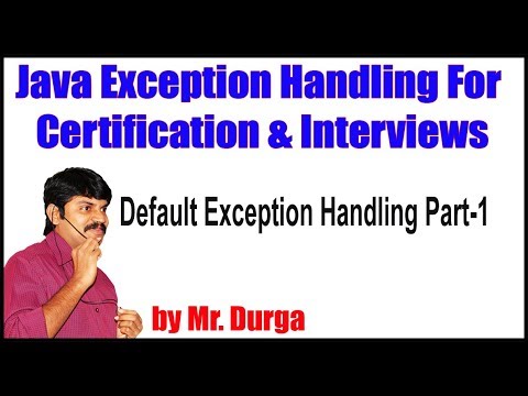 Java Exception Handling ||  Default Exception Handling Part - 1 || by Durga Sir
