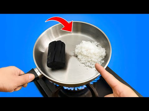 Put SALT and CHARCOAL in The Pan! You Won't Believe What Happens!