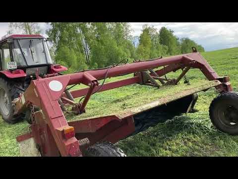 Косим, валкуем, прессуем и обматываем рожь на сенаж