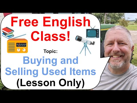 Let's Learn English! Topic: Buying and Selling Used Items! 📚📻📺 (Lesson Only)