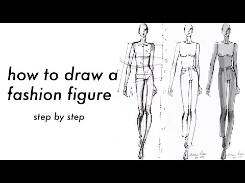 how to draw a fashion figure | step by step with measurements | FREE FASHION FIGURE TEMPLATES