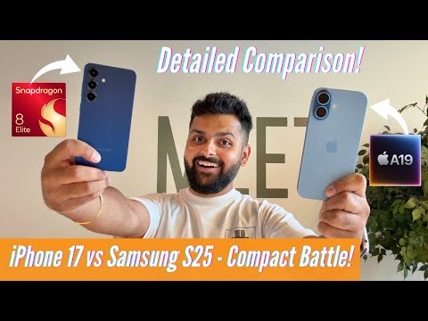 iPhone 17 vs Samsung S25 Full Comparison - Detailed Camera, Performance, Battery Test & More!