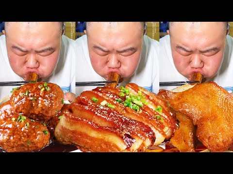 【大胃王挑戰】挑戰吃西安特色把子肉！整整50片咬下去一口爆油，東坡肉肥而不膩超滿足｜Food Challenge【櫻木花胖】