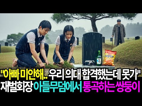 아들 기일에 묘지 찾은 재벌회장 "아빠, 우리 서울대 의대 포기해요..." 빗속 묘지서 우는 쌍둥이, 그 말에 재벌 회장님 '비상사태' 선포