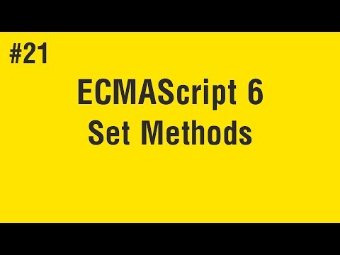 Learn ECMAScript 6 in Arabic #21 - Set Methods