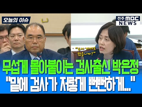 무섭게 몰아붙이는 검사출신 박은정.. "밑에 검사가 저렇게 뻔뻔하게..!"