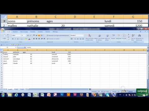 4 - Sélectionner une cellule, une colonne, une ligne... excel