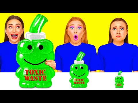 Big, Medium and Small Plate Challenge | Funny Cooking Tricks by BaRaDa Challenge