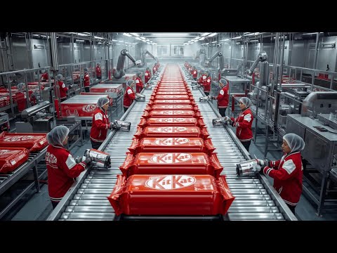 Inside a Modern KitKat Factory: From Milk Farm to Billions of KitKat Chocolate (Full Process)