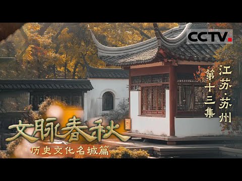 《文脉春秋》13 江苏·苏州：“一朝入姑苏 满眼是江南” 这里汇集了人们对江南的所有想象！——历史文化名城篇【CCTV纪录】