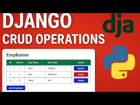 Complete CRUD Operations django project | CREATE, READ, UPDATE and DELETE
